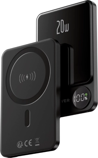 Forever magnetische draadloze powerbank 5000 mAh 20W met MagSafe, zwart