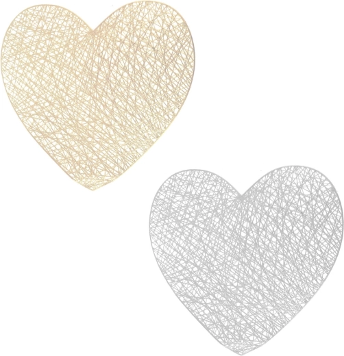 Plastic placemat in hartvorm 39 × 38 cm (2 varianten)