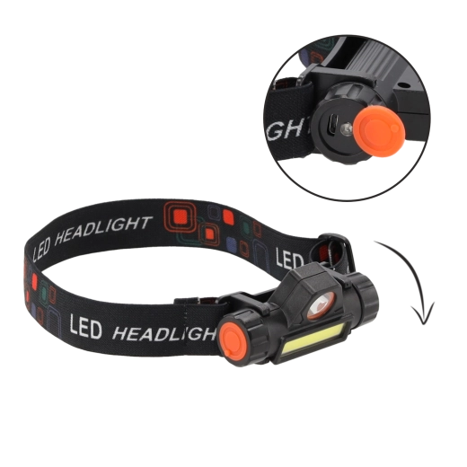 Aluminium LED-hoofdlamp, compact en oplaadbaar