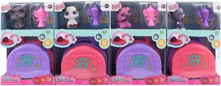 Set met diertje met koffertje en beker