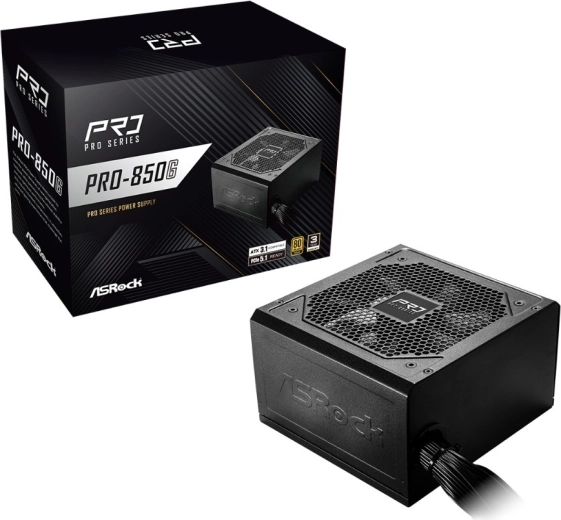 ASRock pro series voeding 850 W 80 plus gold (niet-modulair)