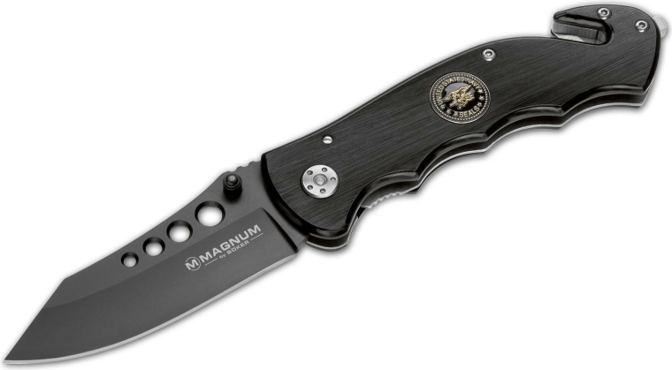 Magnum USN Seals reddingszakmes 8 cm, zwart aluminium