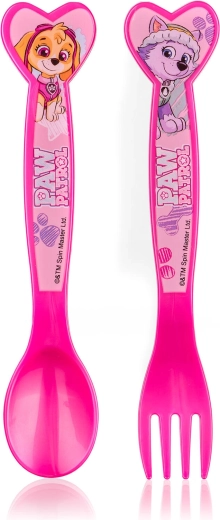 Kinderbestek van plastic PATROLA GIRL – 2-delige set
