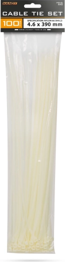 Transparante kabelbinders 390 × 4,6 mm, 100 stuks