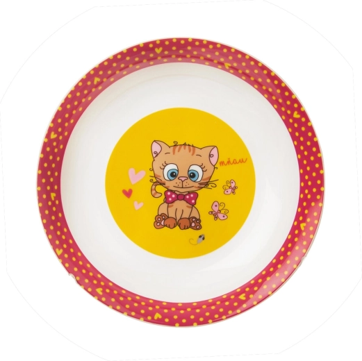 Kinder diep bord KATTEN 19 cm