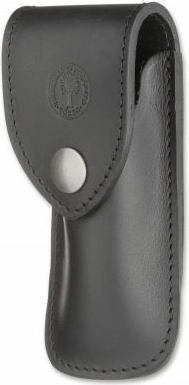 Böker Manufaktur Solingen klein leren messenfoedraal tot 11 cm, zwart
