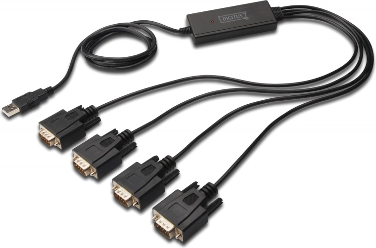 USB-adapter voor 4x RS232 met kabel van 1,5m