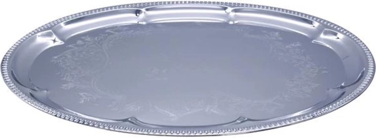 Ovale chromen serveerschaal 40,6 × 29 cm