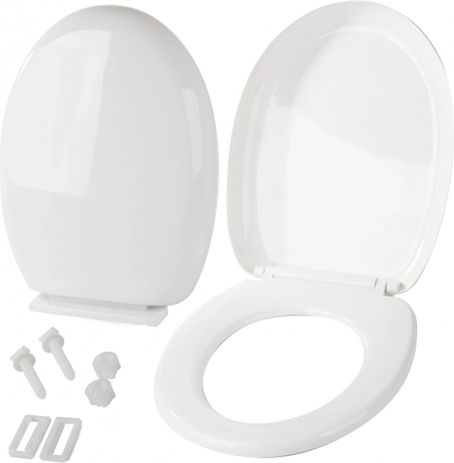 Universele wc-bril met soft-close, wit
