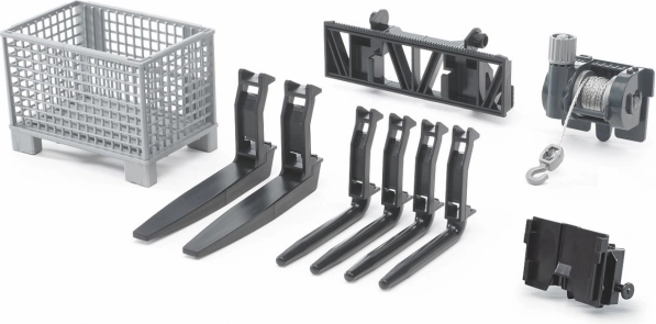 Bruder accessoires – vorken, lier en pallet