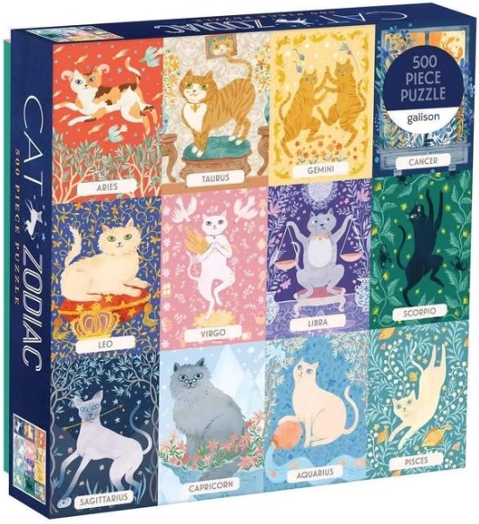 Puzzel Katten Dierenriem 500 stukjes van Galison