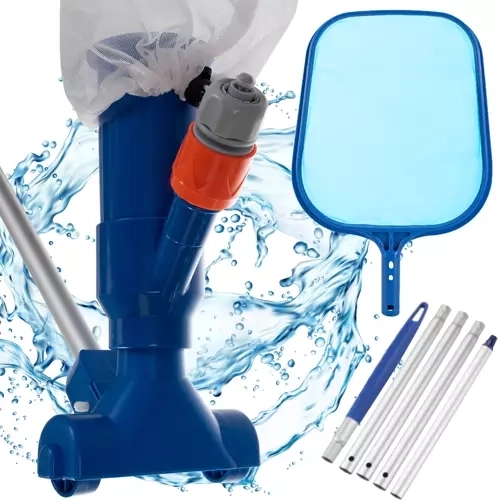 Zwembadreinigingsset 2-in-1 BIGSTREN – handstofzuiger en schepnet