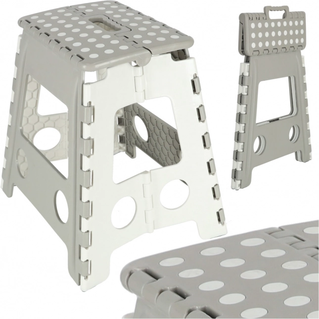Opvouwbare antislip opstapkruk 39 cm – lichtgrijs