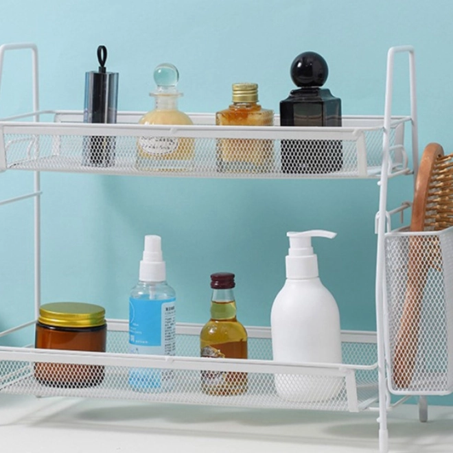 Multifunctionele keukenorganizer tweelaags wit