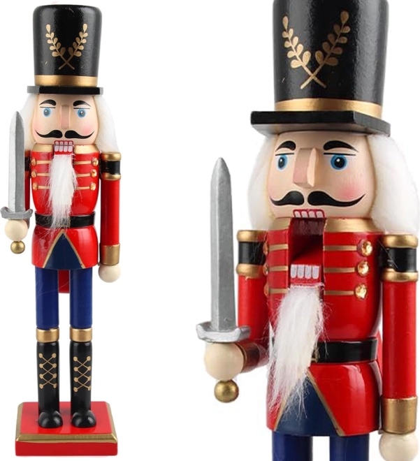 Houten notenkraker soldaat kerstdecoratie