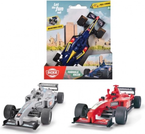 Formule 1 racemodel 14 cm met trekkoord, 1:32, 3 kleuren