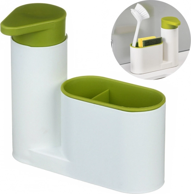 Keukenorganizer en zeepdispenser