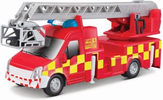 Brandweerwagen met ladder Bburago 1:43