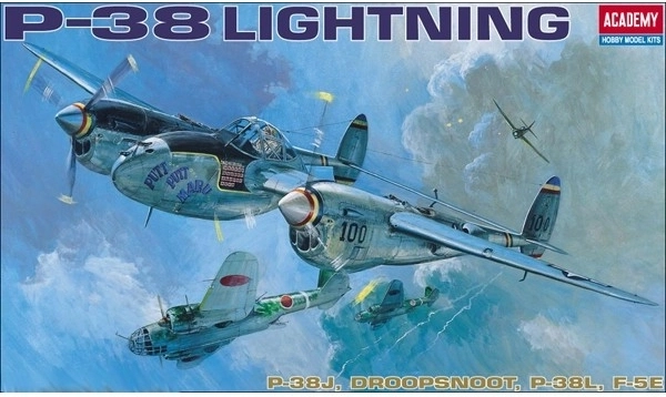 Modelvliegtuig Academy P-38 E/J/L Lightning 1:48