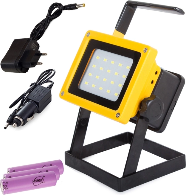 Draagbare LED-schijnwerper 20 SMD, oplaadbaar, 100 W, IP65