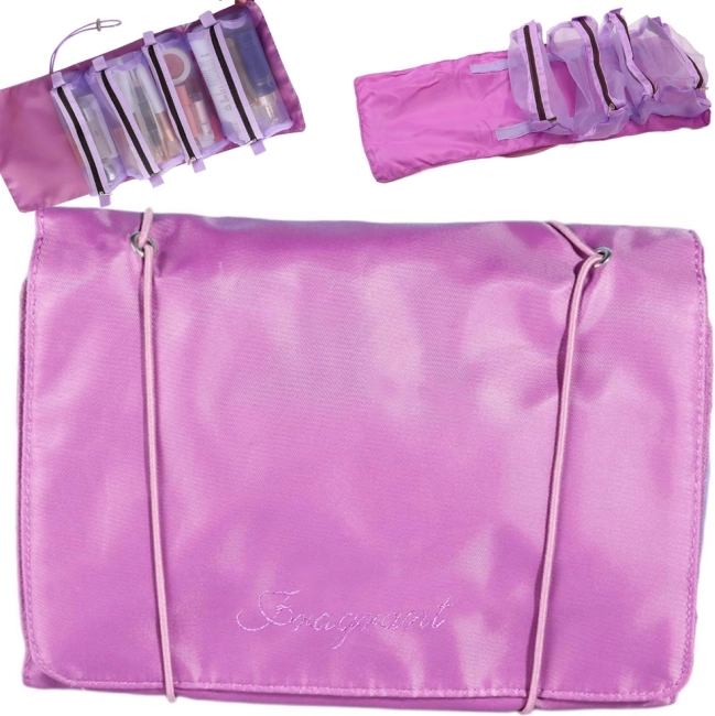 Reis-hangende cosmetica-organizer 4-in-1 met transparante vakken
