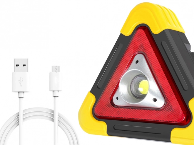 Waarschuwingsdriehoek met LED zaklamp en powerbank