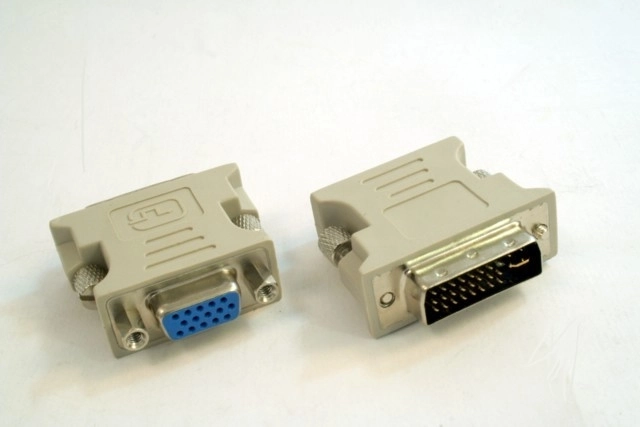 Adapter DVI naar VGA (DVI-I 24+5 pin, man naar VGA HD15, vrouw)