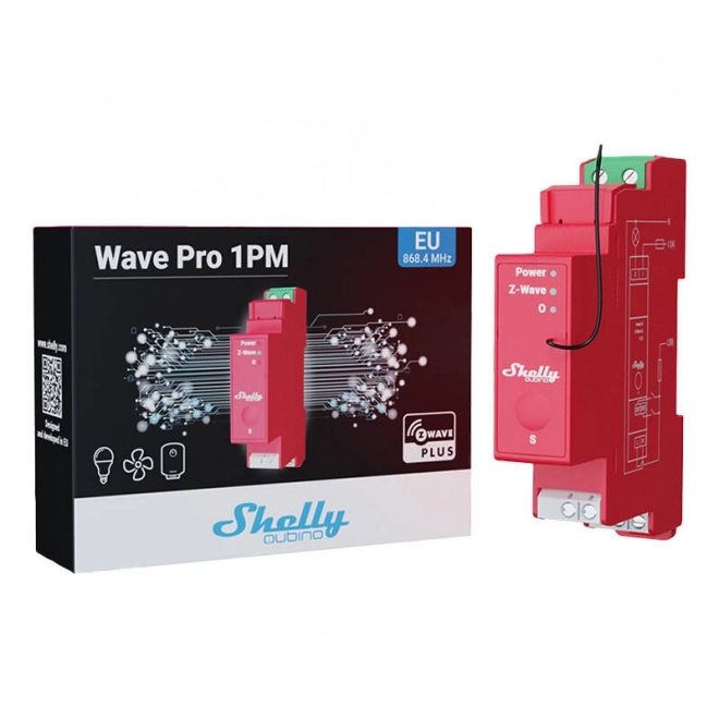 Shelly Qubino Pro 1PM relais op DIN-rail