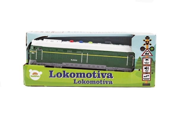 Kunststof locomotief met licht- en geluidseffecten