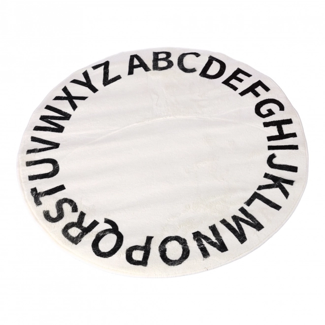 Ronde antislipmat 80 x 80 cm - alfabet motief