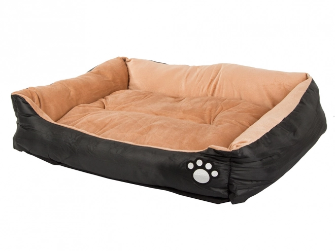 zwart hondenbed met comfortabel kussen