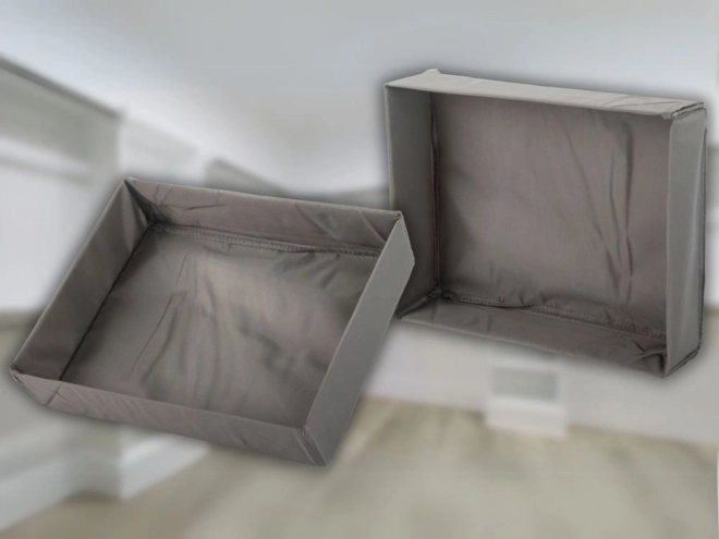 Grijze kledingorganizer voor lades in kleerkast