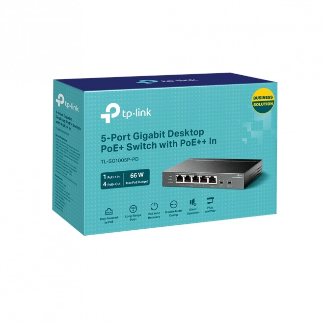 TP-Link TL-SG1005P-PD netwerkswitch met 5 gigabit PoE-poorten