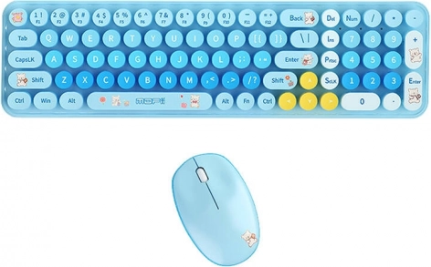 Draadloze set toetsenbord en muis MOFII Baby Bear (blauw)