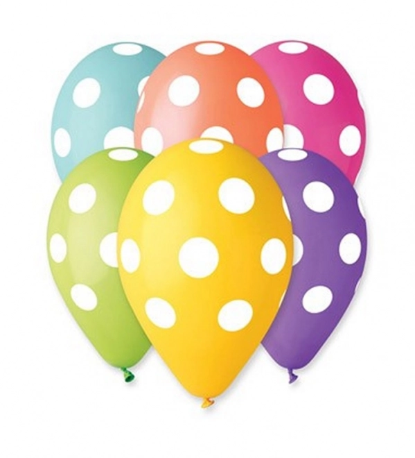 Opblaasbare ballonnen met stippen 30 cm