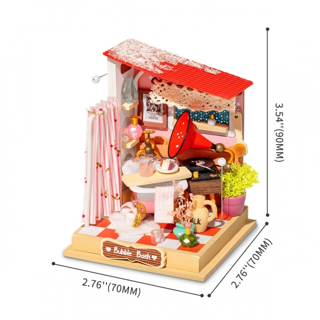 Miniatuurhuisje Badkamer Foam Bubbels van RoboTime
