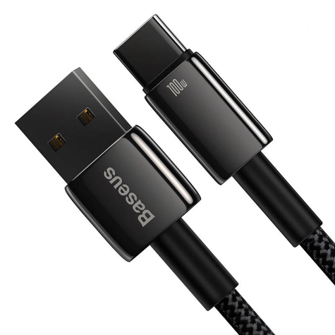 Kabel Baseus Tungsten Gold USB naar USB-C, 100 W, 2 m zwart