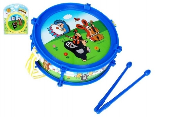 Krtek/Krtečkův trommel kunststof 20 cm + 2 stokjes in doos