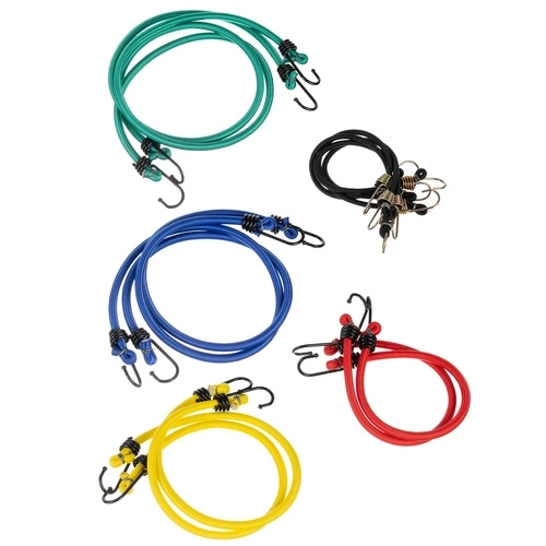 Elastische bagageriemen met haken, 12 stuks
