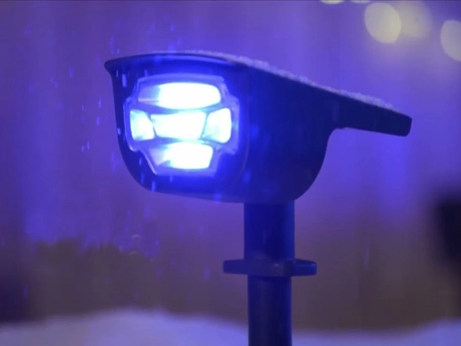 Zonne tuinlantaarn met kleurrijke LED-verlichting