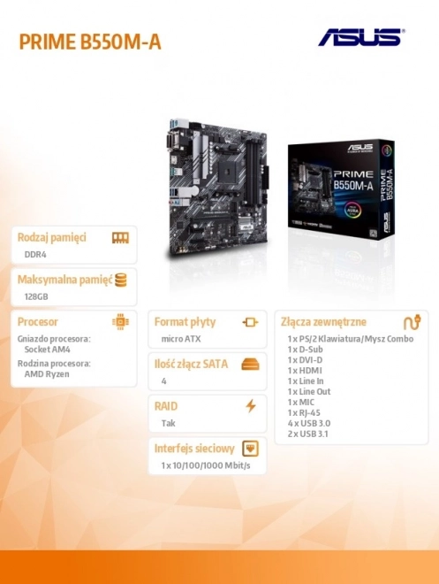 Moederbord ASUS Prime B550M-A AM4