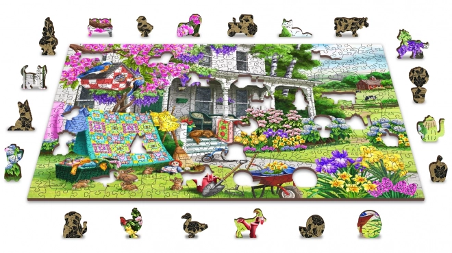 Houten puzzel Plattelandstuin van WOODEN CITY