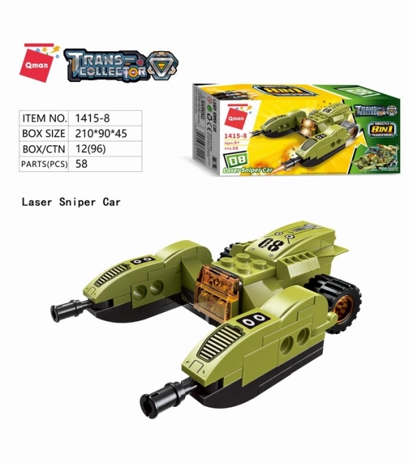 Qman Thunder Expedition Gevechtsvoertuig Bouwset 8v1