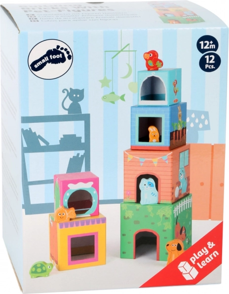 Small Foot Toren met blokken en houten diertjes
