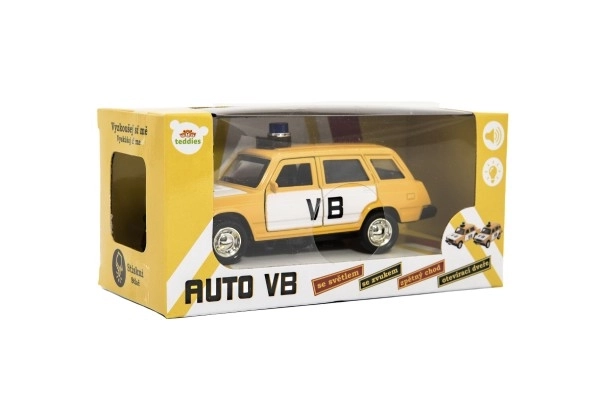 Politieauto VB Lada Combi metaal/plastic 12 cm met licht en geluid