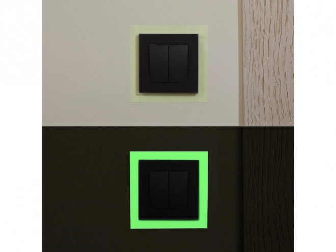 Fluorescerende tape die oplicht in het donker