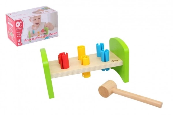Houten hamer met plastic pinnen Classic World