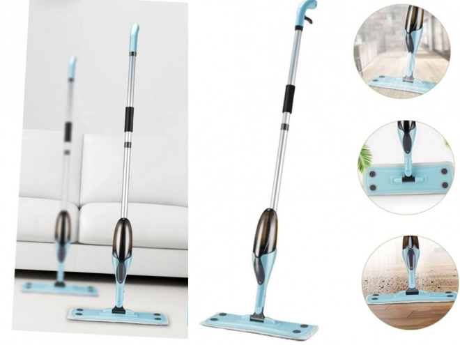 Opvouwbare mop met sproeier en 3x microvezel