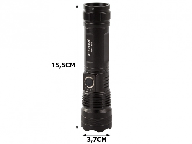 Militaire tactische zaklamp met USB-oplaadmogelijkheid en zoomfunctie