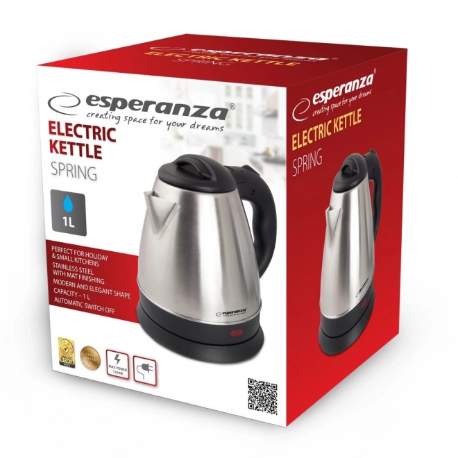 Waterkoker Spring 1,0 l inox